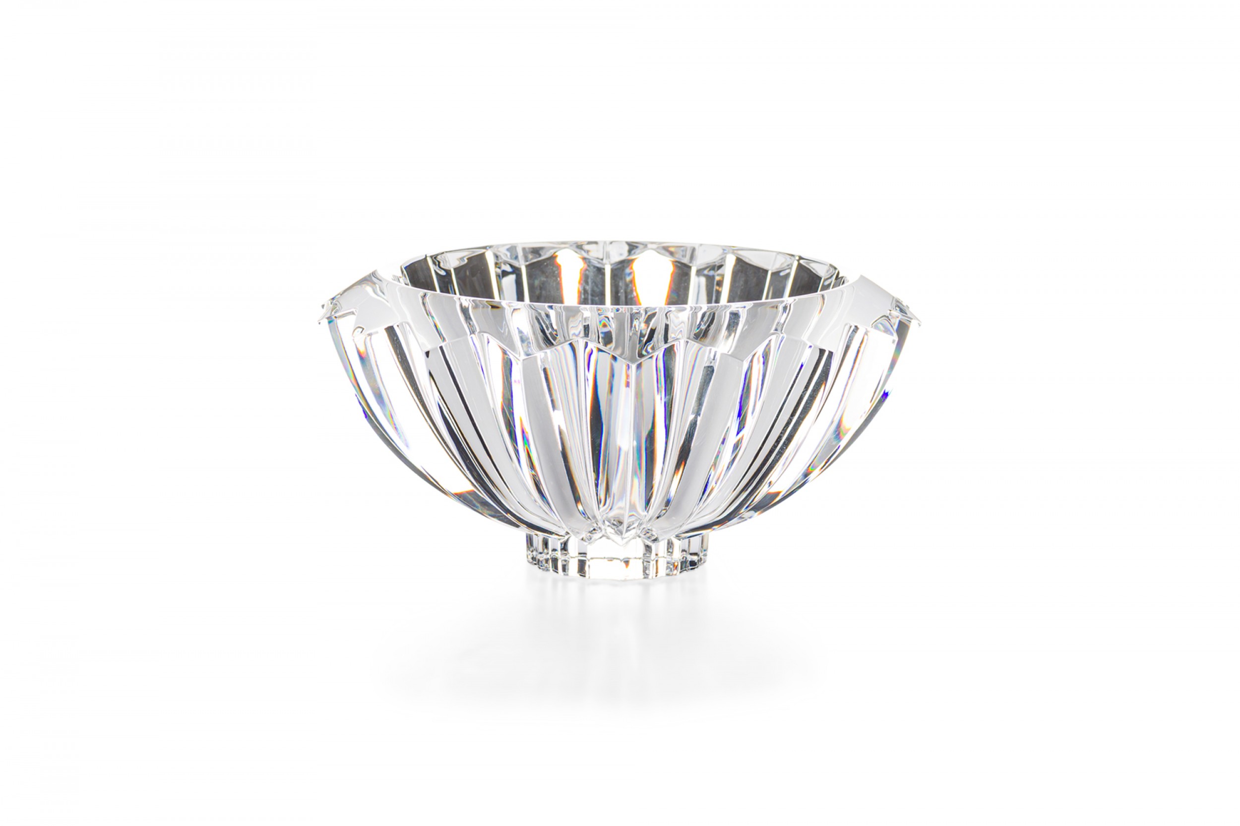 Vintage orrefors cut crystal decorative bowl centerpiece